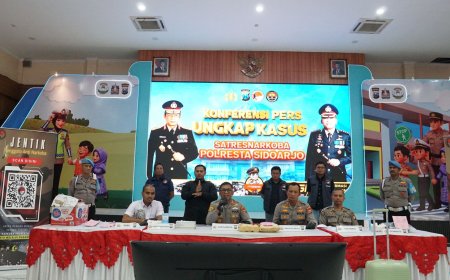 Polresta Sidoarjo Berhasil Bongkar Aksi Sindikat Narkotika Global